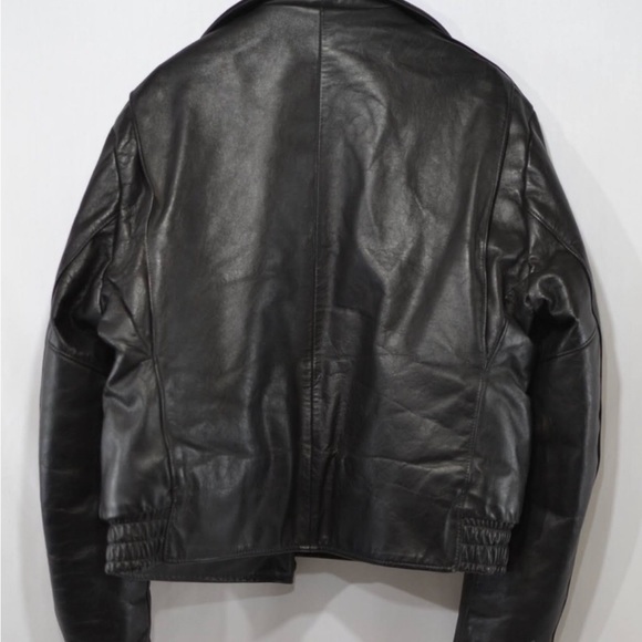 🇺🇸 Vintage US Police Trooper🏍 motorcycle leather jacket. - Picture 2 of 15